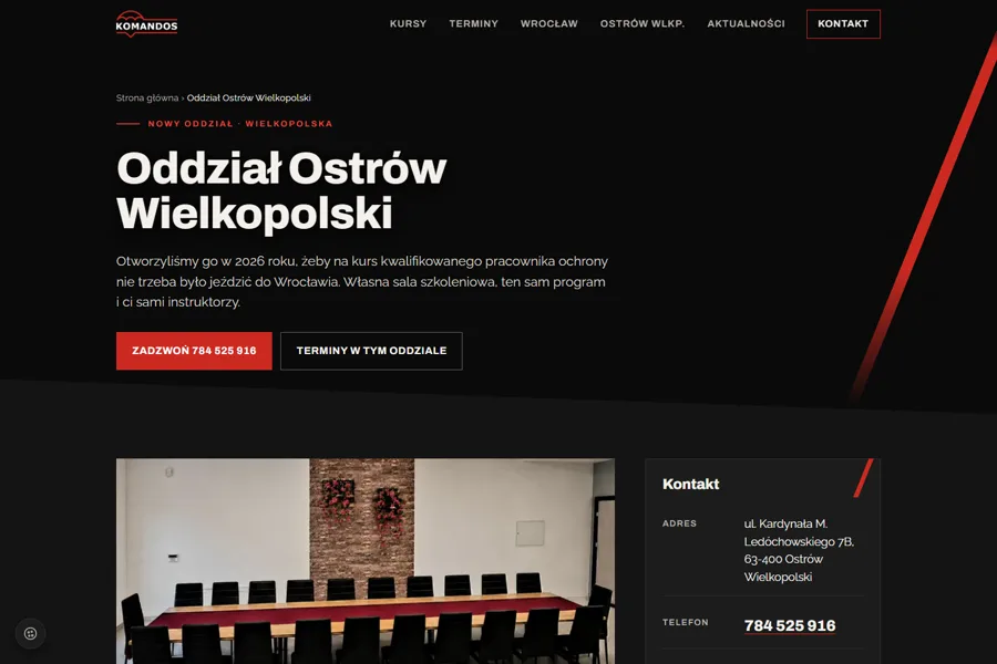 Zrzut ze strony Komandos Wrocław