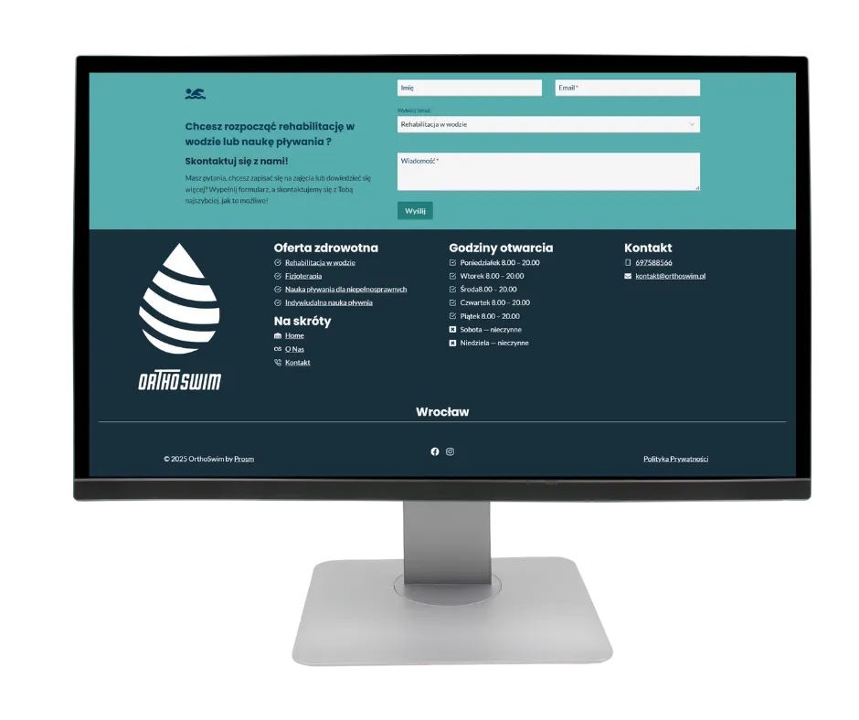 Ortho swim - formularz