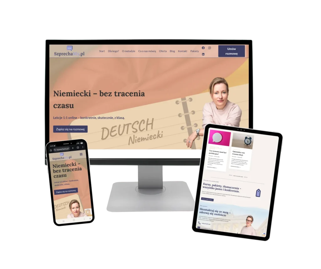 Szprechamy.pl - projekt monitor, tablet i telefon